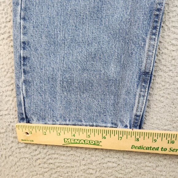 Wrangler Jeans Mens 38x34 Blue Denim Slim Straight Leg Rodeo Ranch Hand Workwear - Picture 6 of 16